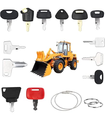 Kit 42 Clés Passe-partout + Porte-clés - Pour Engins De Chantier, Tracteurs, Pelleteuses - Alliage Et ABS