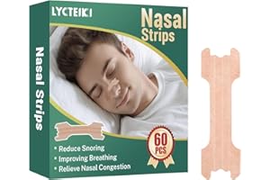 LYCTEIKI Nasenpflaster Schnarchen, 60 Stück nasenpflaster besser atmen, Nose Strips for sleeping Anti Schnarch Unterstützung, Nasal Strips Besser Atmen bei verstopfter Nase (Braun)