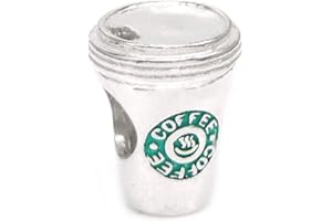 QUEENBERRY Sterling Silber grüne Kaffeetasse Charme für europäische Charme Armbänder