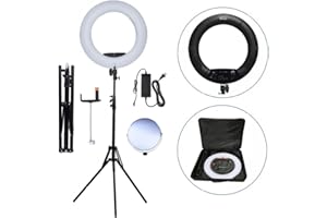 Yidoblo FS-480II 5500 K bio-kolorowy aparat fotograficzny/studio/telefon/wideo 18" 480 LED lampa pierścieniowa LED ze statywem 2M + Softbag Kit