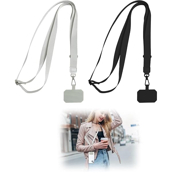 Cordino Porta Cellulare Regolabile - 2 Pezzi Con Patch Adesive - Per Collo O Polso - Foto 5