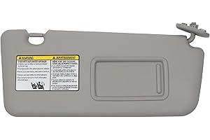 Dasbecan Right Passenger Side Sun Visor Compatible with Toyota RAV4 2004-2005 Sunvisor Replacement (Gray)