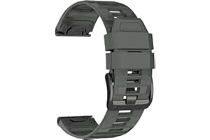 U-LIMVE Pasek do zegarka Garmin Fenix 8 51 mm/Fenix 7X/Fenix 7X Pro/Fenix 6X/Fenix 6X Pro/Fenix 5X/Fenix 3, szybka regulacja, silikonowy pasek 26 mm
