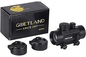Goetland Gewehr Zielfernrohr 1x30 Rotpunktvisier Red Dot Visier Rot Grün Schutz SFP 22mm Schiene für Taktische Jagd Luftgewehr Sportschützen