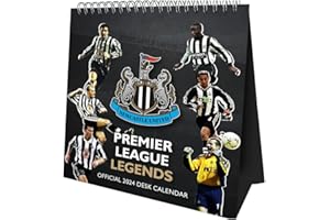 Newcastle United FC 2024 Desk Calendar, Month To View Desk Calendar, Official Product