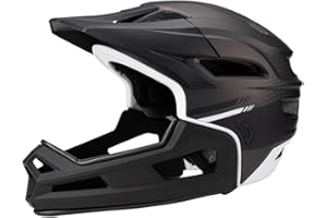 Aymzbd Casco para Bicicleta Ajustable, Casco Integral MTB con Mentonera Desmontable y Ventilación, Casco Bicicleta Adulto para Patineta, Snowboard, Ciclismo de Montaña, para Mujeres y Hombres
