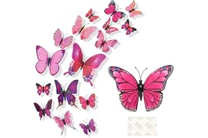 GKONGU Pegatina de pared de mariposa de 36 piezas, 3D Decoración de Mariposas calcomanías de pared，Murales adhesivos DIY,Perfecto para la habitación de los niños, plantas de jardín, decoración de fiestas