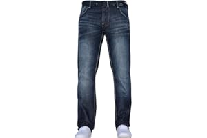 CROSSHATCH Mens 'Frinced' Classic Straight Leg Stretch Jeans Fashion Regular Fit Stylish Branded Denim by JeanBase