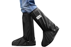 LIUYIDM Couvre Chaussure Impermeable Couvre-Chaussures RéUtilisables Protege Chaussure Moto Sur Chaussure Velo Surchaussures Lavable Avec RéFlecteur,Convient Aux Sports De Plein Air,VéLos,Motos (XXL46-48)