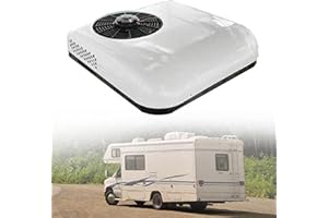 LIENE Condizionatore D'aria CC, Condizionatore Aereo per Veicolo, Condizionatore D'aria Intelligente Inverter All-In-One, Adatto per Camper, Camion, Escavatore，12V White