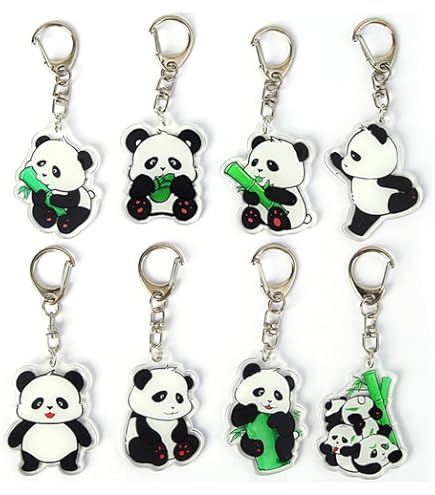 Cartoon Sleutelhanger Leuke Panda Bubu & Dudu Sleutelhanger - Kawaii Anime Leuke Sleutelhangers (Set (Alle 9 Stijlen