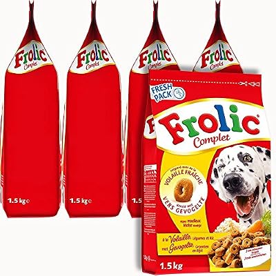 Frolic Croquettes Volaille pour Chien 5 Packs de 1,5 kg