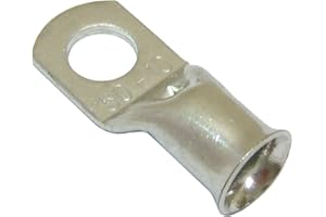 All Trade Direct 10 Copper Tube 50Mm X 10Mm Lug Battery Starter Cable Welding Crimp Terminal Ring