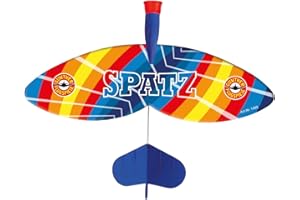 GÜNTHER FLUGSPIELE 1449 - Schleudersegler Spatz, ca. 24 x 20 cm, Katapultstarter mit folienbespannten Flügeln, für Kinder ab 6 Jahren, mit Flexibler Heckflosse