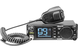 Albrecht AE 6390 CB-radio – 2,4-tums skärm, VOX-handsfree-funktion, DIN-installation, 40 AM/FM-kanaler, 2 W fronthögtalare, kanalsökning, RF-gain, inklusive mikrofon och tillbehör, svart, 12639