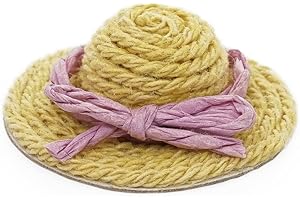 Odoria 1/12 Miniatura Sombrero de Paja/Sol Decorativo para Casa de Muñecas