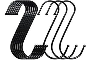 DDSHUN Confezione da 10 ganci a S Ganci a S Ganci a forma di S Ganci da appendere in metallo Ganci da cucina in acciaio inossidabile per impieghi gravosi Ganci per appendere - Caricabile fino a 25 kg