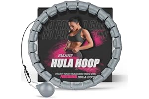ACTIVE 100 Hula Hoop Reifen Erwachsene Abnehmen und Massage, hulahuppreif zum abnehmen trainiert Hüfte, Beine, Po, hoopie der nie Herunterfällt, Hula Hoop mit Gewicht Kugel inkl
