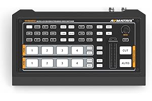 AVMATRIX HVS0403U Multi Format Video Mixer Switcher 2XHDMI 2XSDI Inputs USB Output Real Time Live Streaming Multi Camera Production