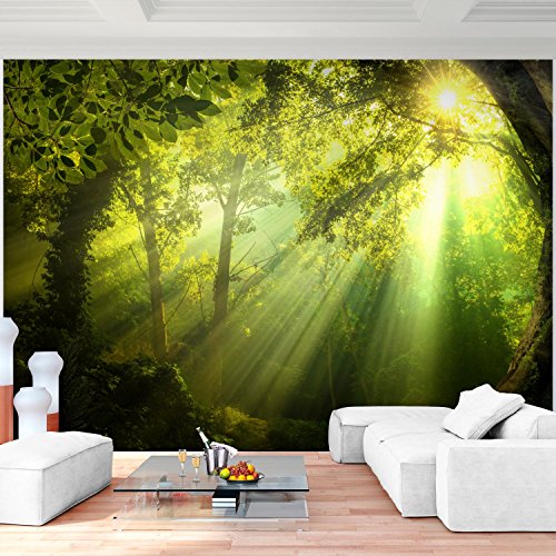Fototapete Wald 396 x 280 cm - Vliestapete - Wandtapete - Vlies Phototapete - Wand - Wandbilder XXL - !!! 100% MADE IN GERMANY !!! Runa Tapete 9102012a