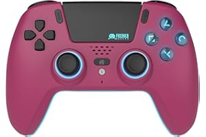 Freaks and Geeks-Manette Bluetooth pour PS5 LED - Cherry Red