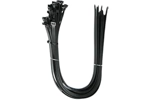 YDYXIEJI Cable Ties, 50Pack Plastic Cable Ties 450mm×4.8mm, Heavy Duty Strong Nylon Premium Self Locking 17.72 inch/45cm, Extra Long Zip Tie Wraps for for Tidy Wires Workshop Home & Garden (Black)
