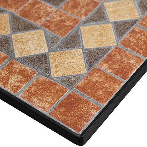 Mosaik Tisch 70x70cm Mosaiktisch Bistrotisch Beistelltisch Gartentisch Balkontisch Terrassentisch - 3