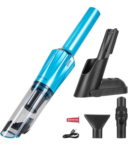 Genius Invictus ONE Table, Set 7-TLG. Mini Akkusauger 2 in 1 für Auto Tisch PC, Autostaubsauger Luftpumpe Luftgebläse, Laufzeit bis 20 Min, HEPA Filter schnelle Ladung, A06883