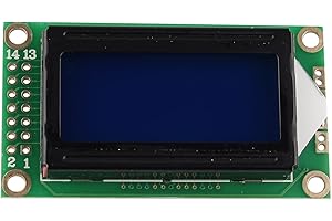 HALJIA 0802 8x2 LCD Modulo Display Blu Con Caratteri Bianchi Scheda Display Retroilluminata Blu DC 5V Compatibile Con Arduino Raspberry Pi
