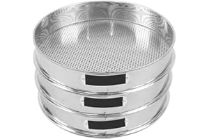 DIYARTS 1/3/6 mm 3Pcs Combination Sieve Tool 20 cm Diameter Garden Soil Screen Round Hole Sieve Gardening Accessories Pot Planting Tools