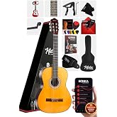 Midex CG-270M Natural Color Classic Guitar 4/4 Adult Size Full Set with Handle Adjustment