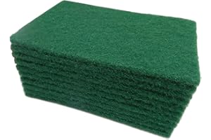 Healvian 10 Pezzi paglietta verde spugne abrasive spugnetta per lavare i piatti spugna per la pulizia spugna lavapiatti spugnetta abrasiva riutilizzabile spugnetta abrasiva resistente Green