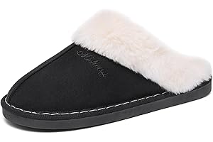 ChayChax Męskie i damskie kapcie zimowe, ciepłe, puszyste, pluszowe pantofle z pianki z pamięcią kształtu, antypoślizgowe