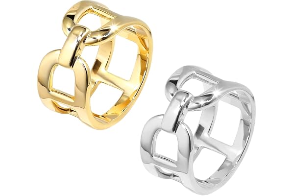 DIPZO 2-pack sjalringar för kvinnor, guld- och silverclips, modernt tillbehör för silkesjalar, sjalar och t-shirts