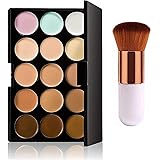 Aadav 15 Colors Contour Face Cream Makeup Concealer Palette with mini foundation brush (Multicolor)