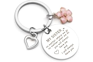 Nsetriu Keyring sister gifts keychain gifts for sister birthday christmas sister keyring special personalised sister gifts from sister presents jewellery on graduation wedding easter gifts
