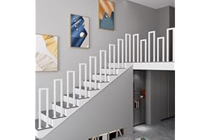 LIUWEIBIN Pasamanos acero inoxidable,Baranda escalera,Barandillas de acero inoxidable Escalera de reposabrazos en forma de u,85 /95cm negra/blanca 1 PCS(White, 85)