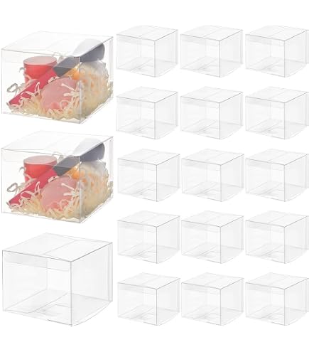 10 Scatoline Trasparenti In PVC – 8x8x11cm, Rettangolari, Per Bomboniere, Confetti O Regalini – Fai Da Te - 5