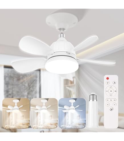 Ventilatore Da Soffitto Con Luce LED - Piccolo, Con Telecomando, Per Cucina O Camera - Foto 3