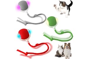 WELLXUNK Pet Smart Rolling Ball, Balle Interactive pour Chat, Boule Électrique Automatique Rechargeable, Electric Cat Toy Ball, Jouet Interactif pour Chat, Smart Cat Toy Ba-LL (M4)