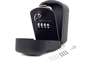 V·RESOURCING Key Storage Security Lock,Wall Mounted Outdoor Large Internal Storage Combination Lock Box with Emergency Unlock & Code Recovery System, to Share and Secure Keys for Home,Office,Garage,Factory etc