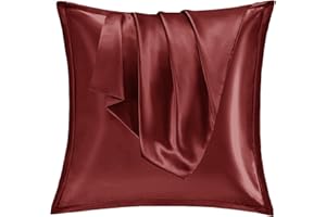 VIELIT Poszewka na poduszkę, jedwabna satyna, na 2 szt. 80 x 80 cm, podobna jedwabna poszwa na poduszkę z zamknięciem na kopertę, pielęgnacja skóry i włosów, zmniejsza zmarszczki i wypadanie włosów,