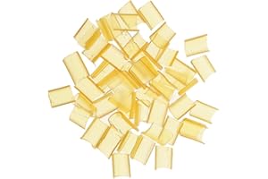 AMAGOGO 50 Paquetes de Extensiones de Cabello de Queratina con Punta en Rebond Pegamento de en apariencia de Uñas, Amarillo