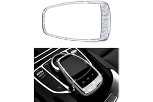 ‎VDARK Zubehör Teile Trimmen Touchpad Bildschirm Zentrale Multimedia-Steuerung Kappen Abdeckungen Innendekorationen für W204 X204 W166 X166 C Klasse GLK AMG Bling Kristall (Silber)