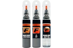 ‎F FIRANTO FIRANTO Paint Pen Car Paint Repair Kit for BMW C4P Brooklyn Grey - 3-in-1 Car Paint Scratch Repair Pen 15 ml Primer, Clear Varnish