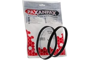 Paxanpax PFC041 Kompatible Antriebsriemen für Hoover V17 Purepower, Dustmanager Serie, Vax Typ 1 Power 1 & 2 Serie (2 Stück), Schwarz
