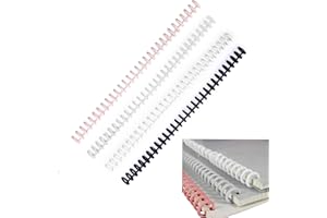Ryaupy 4 Stück 12mm Spiralbindung Set, 30 Schlaufen Kunststoff-Bindekämme für A4 Dokumente, Inkl. Bindegerät, 10mm Teilung, Verschleißfest, Für Notizbücher, Aktenordner & Bürozubehör
