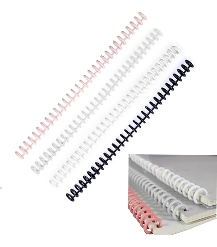 Hobbspring 40 pièce de Reliure de Spirale 1.5cm Reliure à Spirale à Anneaux Mobiles Peignes de Reliure en Plastique Transparent de Reliure à 30 trous pour Projets de Bureau Cahiers