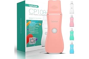 ‎VOYOR VOYOR Ultraschallpeelinggerät Professionelle Entfernung von Mitessern Skin Scrubber Wasserdichtes und Kabelloses Porenreinige Peeling Absorbieren Lifting 3 Modi Sanfte Gesichtsreinigung CP100 (Orange)