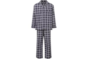 JASON JONES KENTEX Men's Traditional Warm Flannel Pyjama Set Thermal 100% Cotton napped Flannelette M L XL XXL 3XL 4XL 5XL